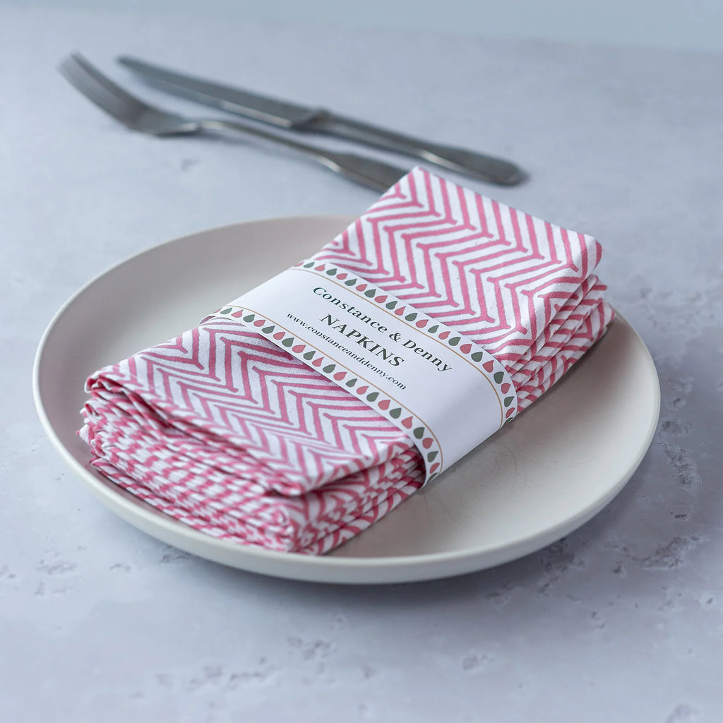 Chevron design, set of 6 napkins