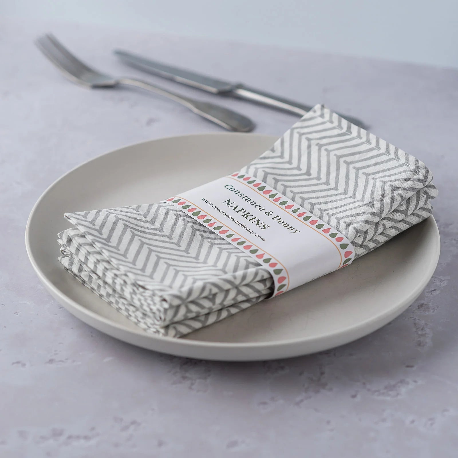 Chevron design, set of 6 napkins