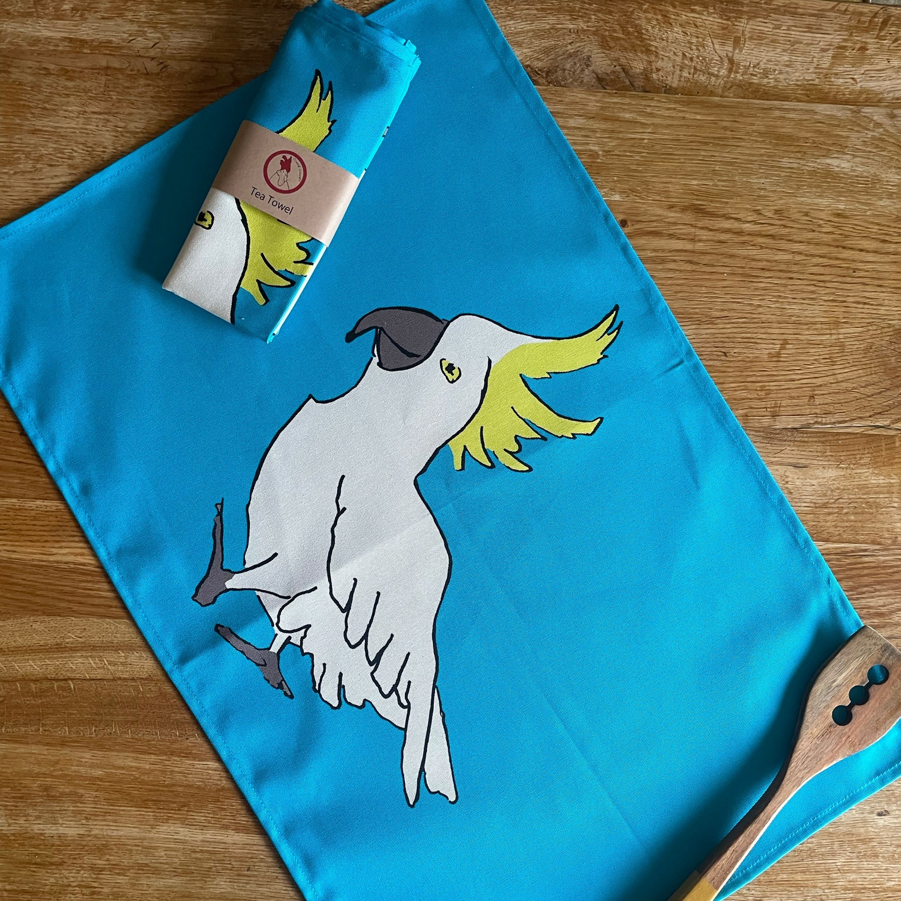 Cockatoo blue Tea Towel