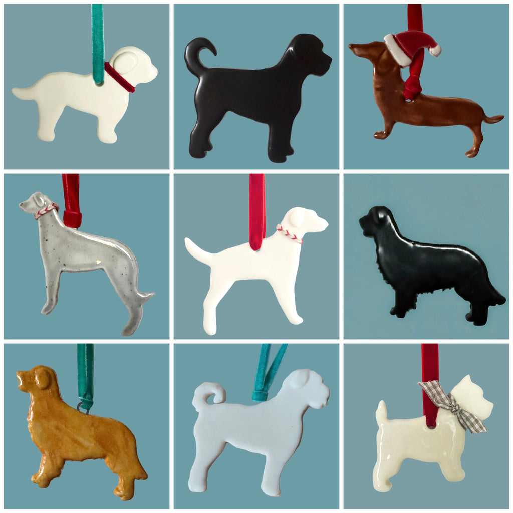 Porcelain Dog hanging decorations