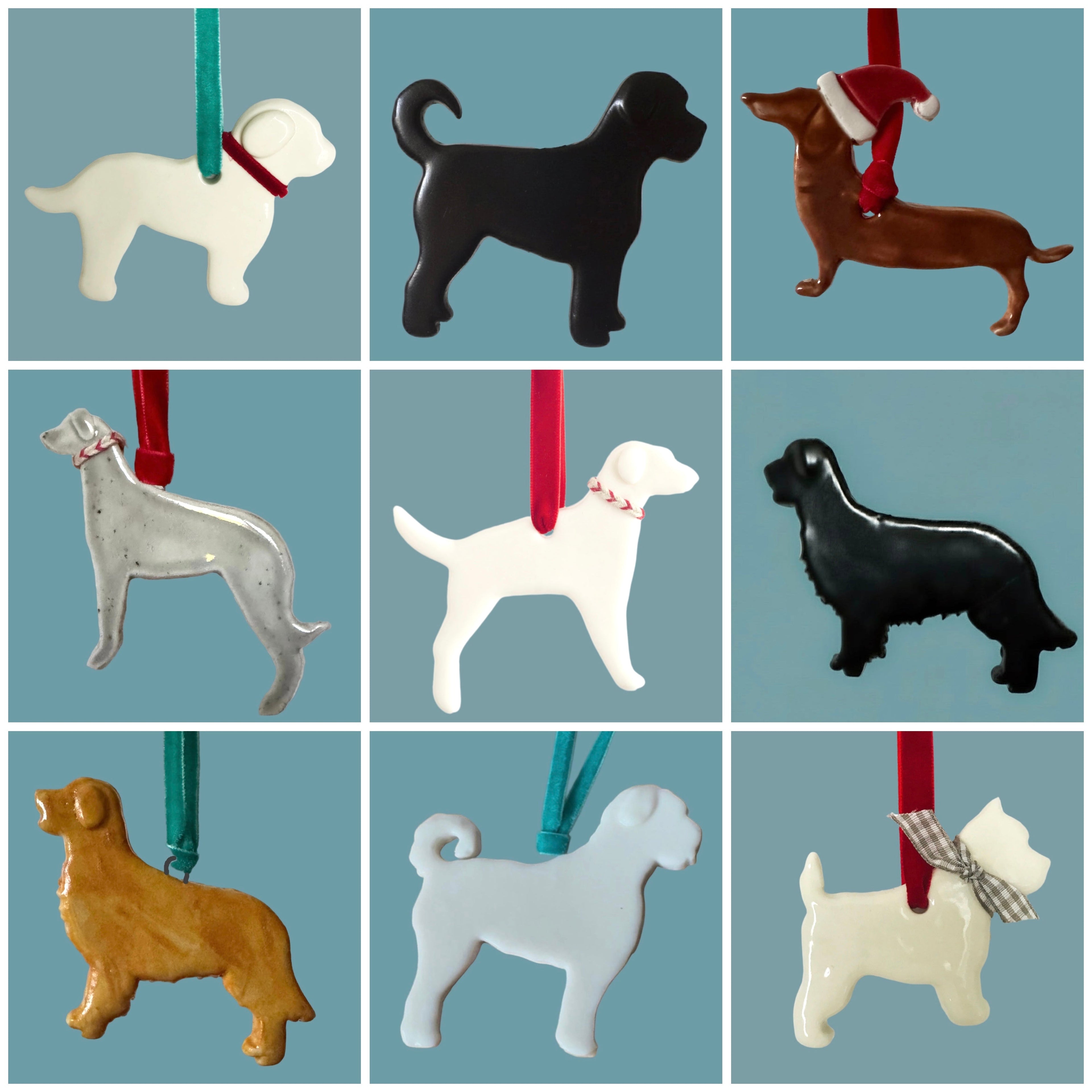 Porcelain Dog hanging decorations