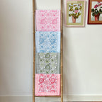 NEW MEADOW SOFT PINK hand block printed runner