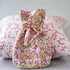 TRAILING PINK FLOWER  hot water bottle