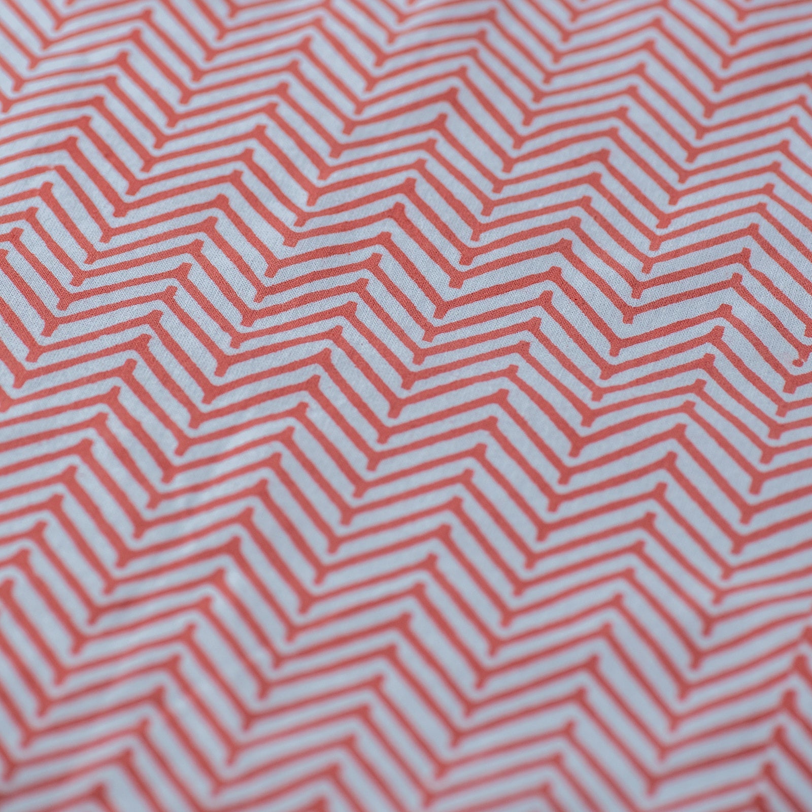 CHEVRON CORAL set of 6 cotton napkins