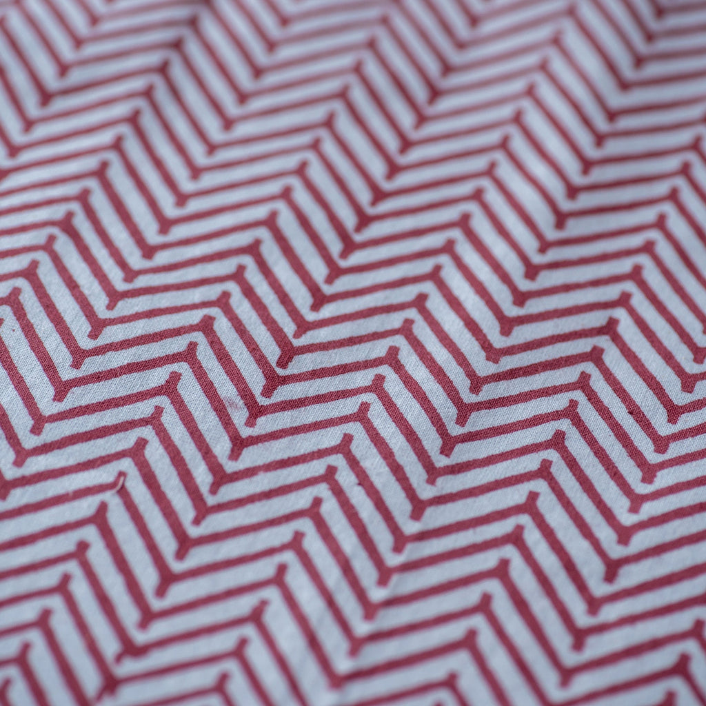 CHEVRON CHERRY set of 6 cotton napkins