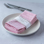 CHEVRON GREEN set of 6 cotton napkins