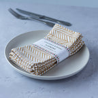 CHEVRON GREEN set of 6 cotton napkins