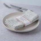 CHEVRON GREEN set of 6 cotton napkins