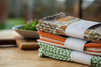 CHEVRON GREEN set of 6 cotton napkins
