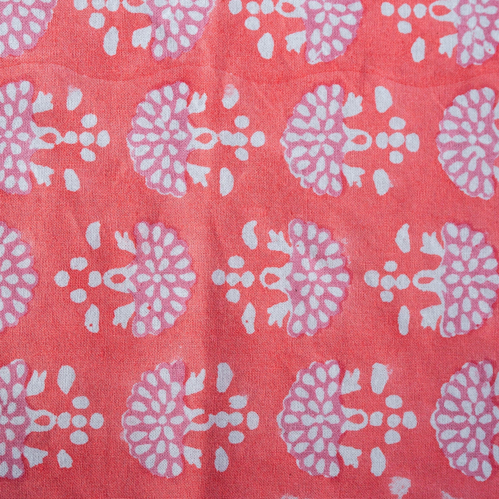 NEW FAN CORAL hand block printed tablecloth