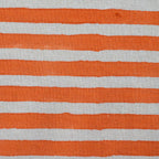NEW RUFFLE STRIPE APRICOT hand block printed tablecloth