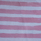 NEW RUFFLE STRIPE BLUSH hand block printed tablecloth