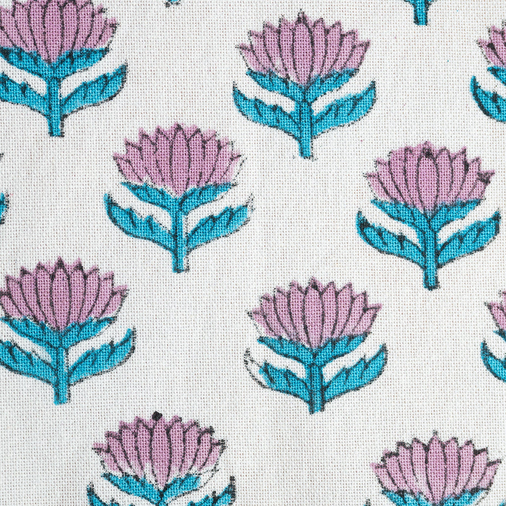 LOTUS FLOWER LILAC tea towel