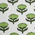 LOTUS FLOWER GREEN tea towel