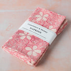 NEW BOTANICAL TABLE ROSE set of 4 cotton napkins