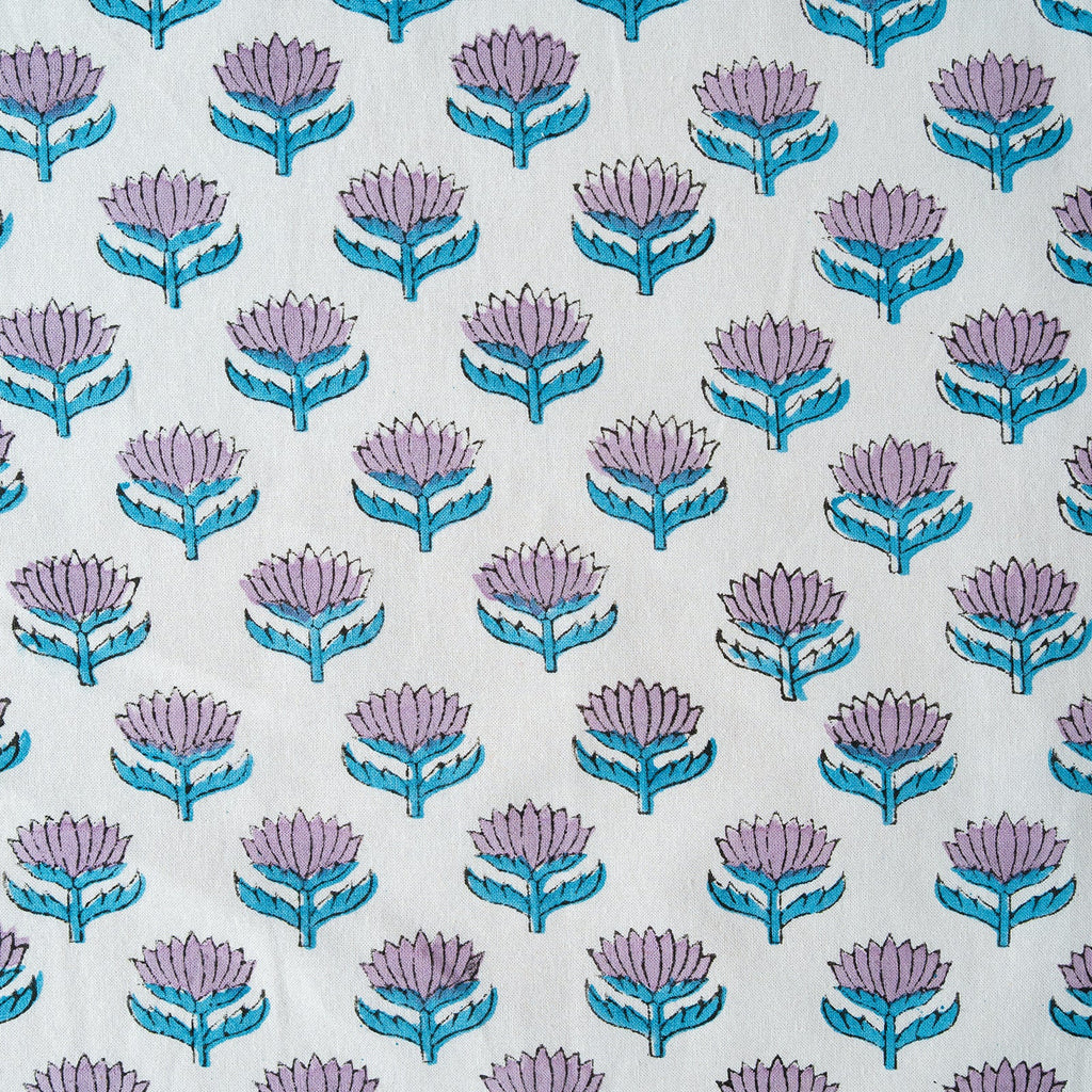 LOTUS FLOWER LILAC set of 6 cotton napkins