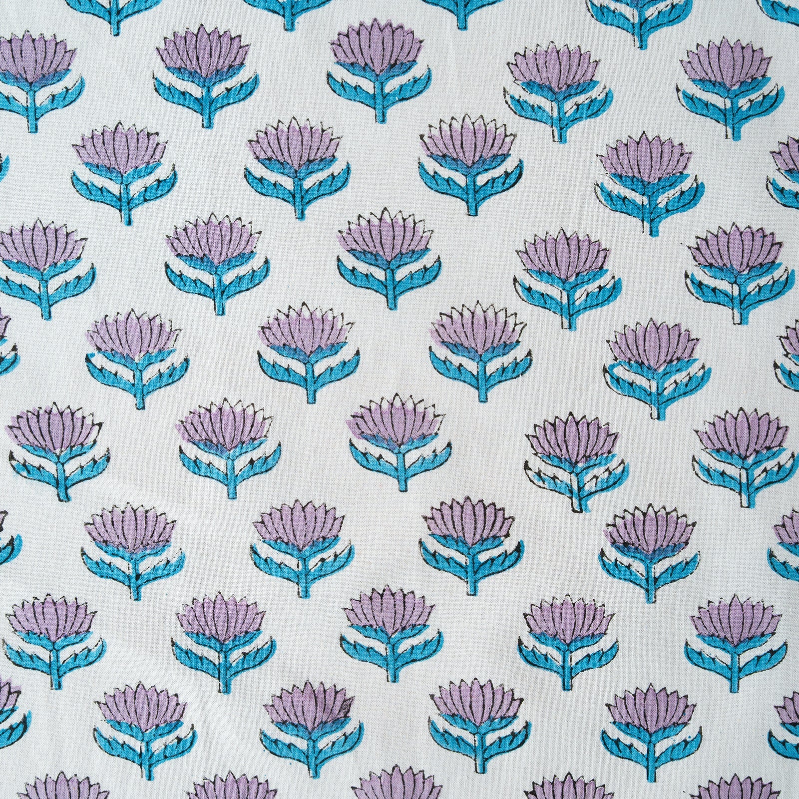 LOTUS FLOWER LILAC set of 6 cotton napkins