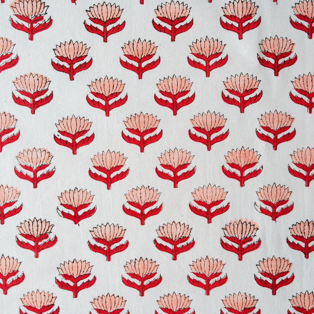 LOTUS FLOWER CHERRY PINK tea towel