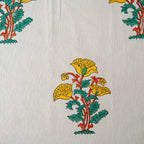 YELLOW FLOWER set of 4 cotton napkins
