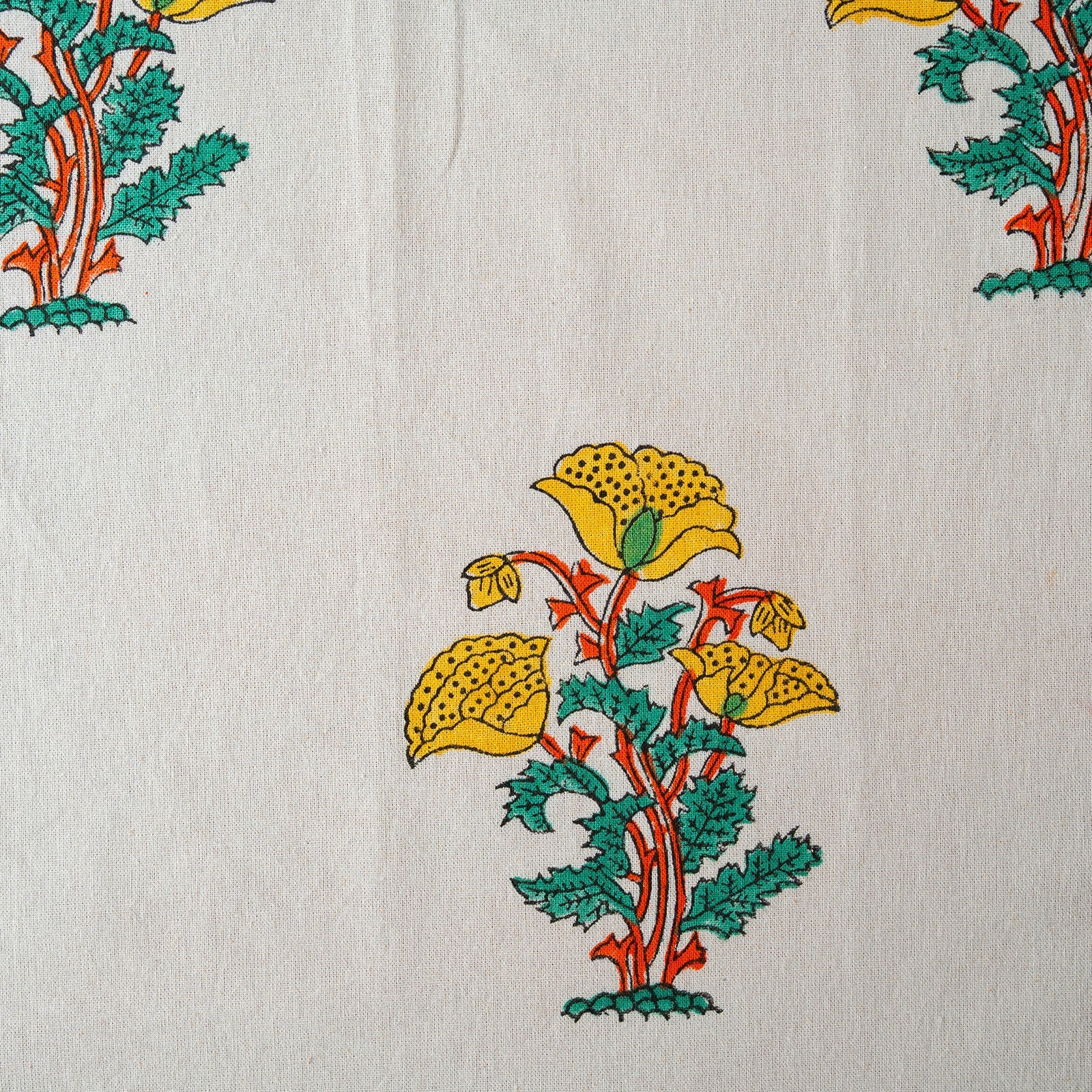 YELLOW FLOWER set of 4 cotton napkins