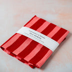NEW WIDE STRIPE CRIMSON tea towel