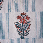 NEW LUNA SWEDISH BLUE hand block printed tablecloth