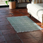 GREEN CIRCLE dhurrie rug