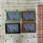 HORSE GREY BACKGROUND Indian glass painting - multiple availble