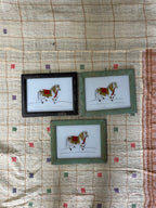 HORSE WHITE Indian glass painting - multiple available