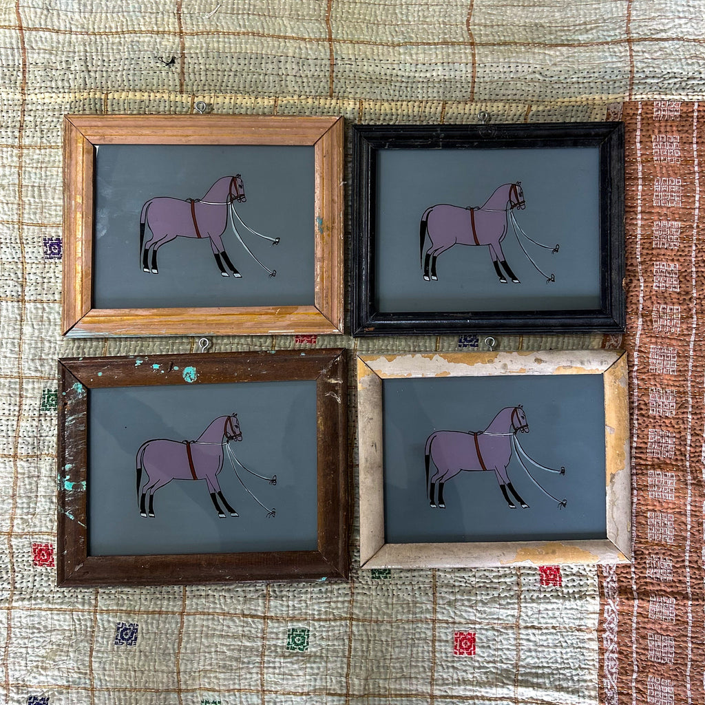 HORSE Indian glass painting - multiple available