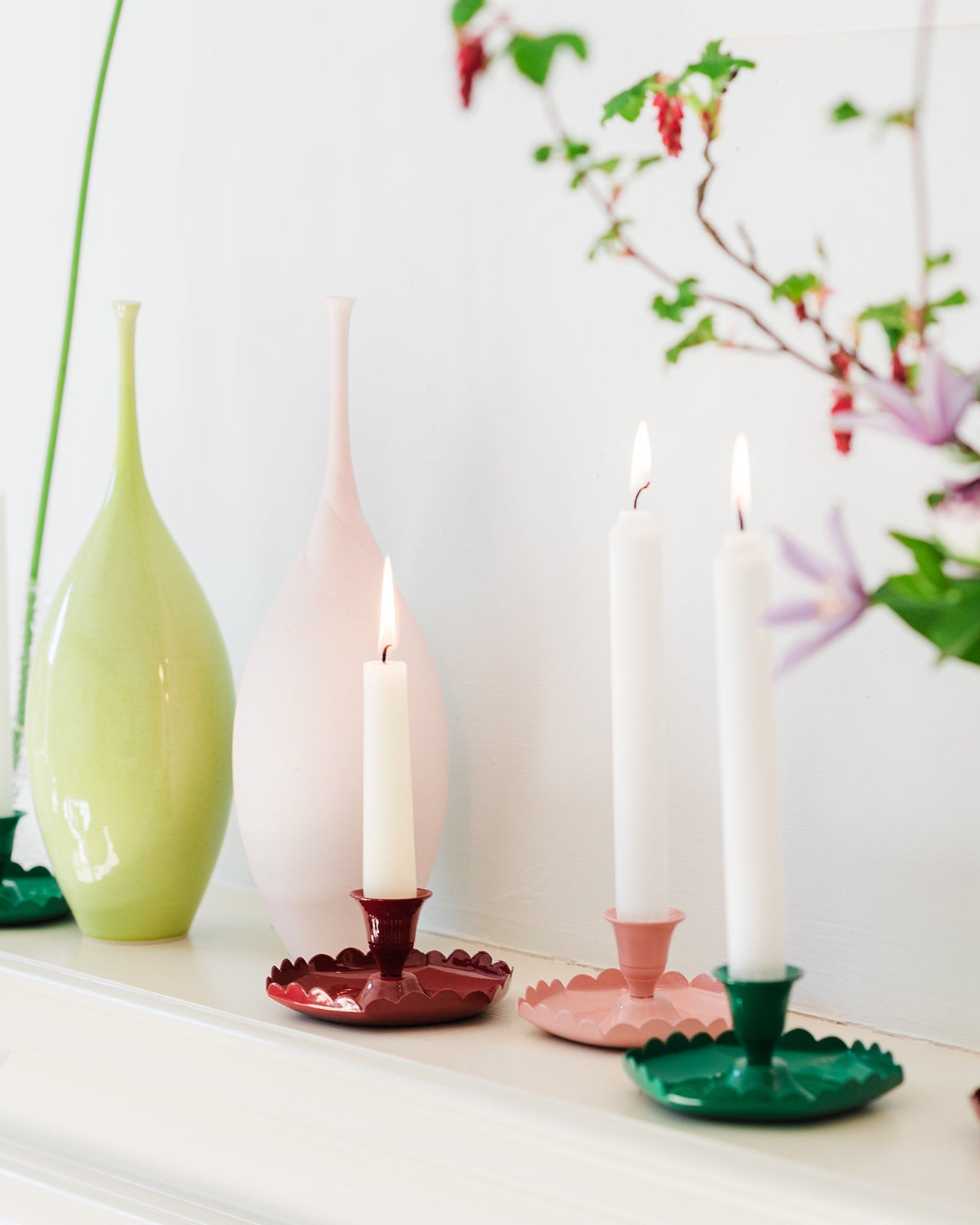 NEW EMERALD candle stick holder