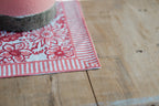 MEADOW CORAL hand block printed runner