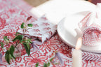 MEADOW CORAL hand block printed runner