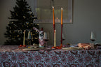 MEADOW GREEN hand block printed tablecloth