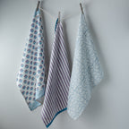 LOTUS FLOWER LILAC tea towel