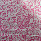 MEADOW SOFT PINK hand block printed tablecloth