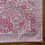 NEW MEADOW SOFT PINK hand block printed runner