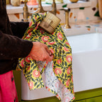 PRESSED PETALS AMBER tea towel