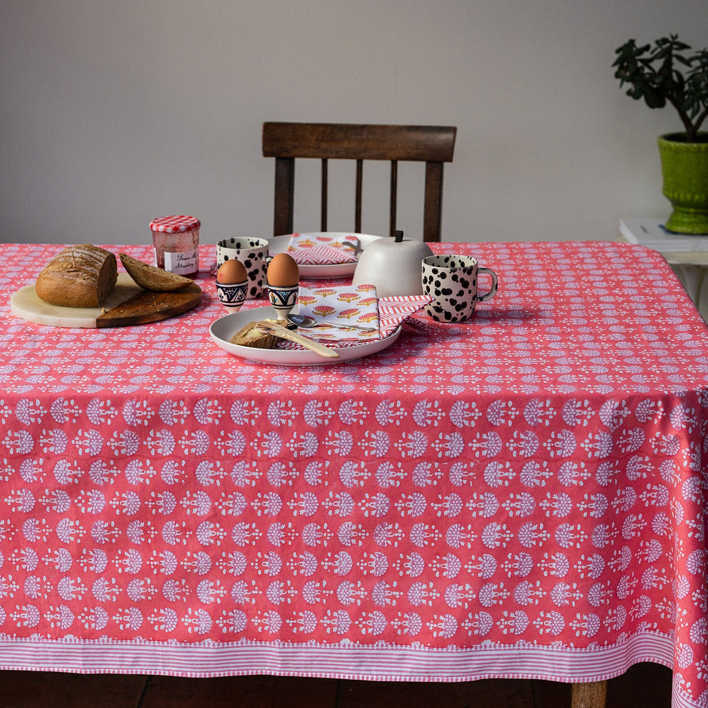 NEW FAN DELFT hand block printed tablecloth
