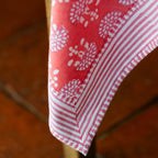 NEW FAN CORAL hand block printed tablecloth