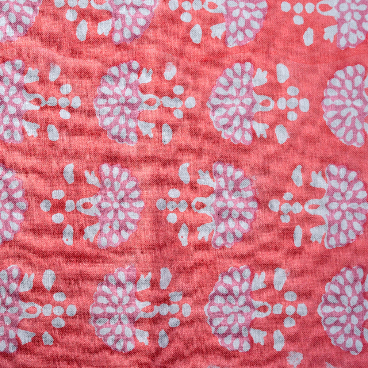 NEW FAN CORAL hand block printed tablecloth