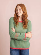 Lottie Mohair & Merino Knit Jumper with Contrast Trim