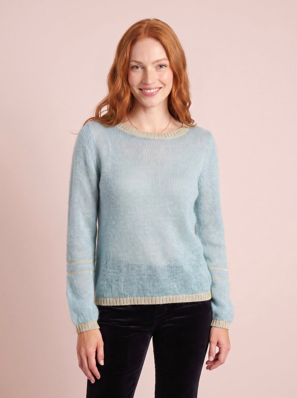 Lottie Mohair & Merino Knit Jumper with Lurex Trim