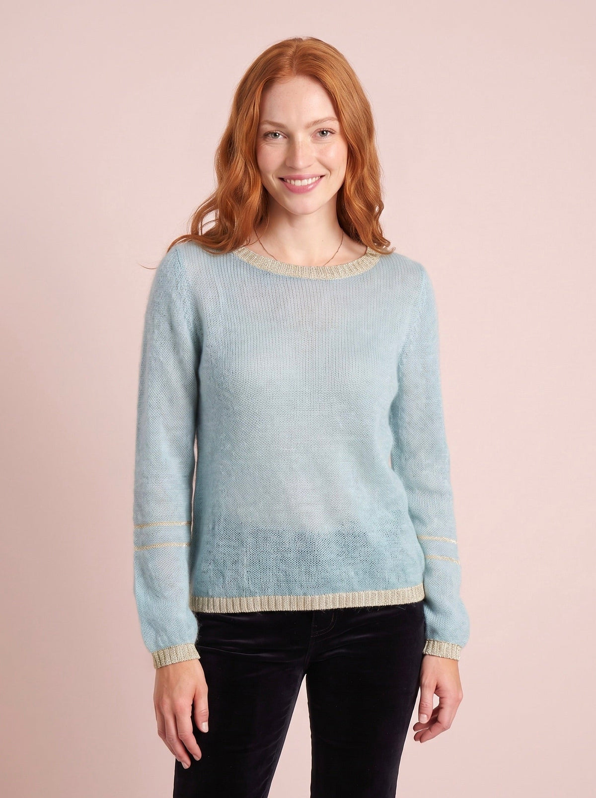 Lottie Mohair & Merino Knit Jumper with Lurex Trim