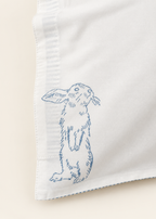 Blue Farmyard Animals Reversible Cot Duvet Cover