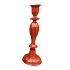 Kashmir Wooden Candle Stick Holder 12"