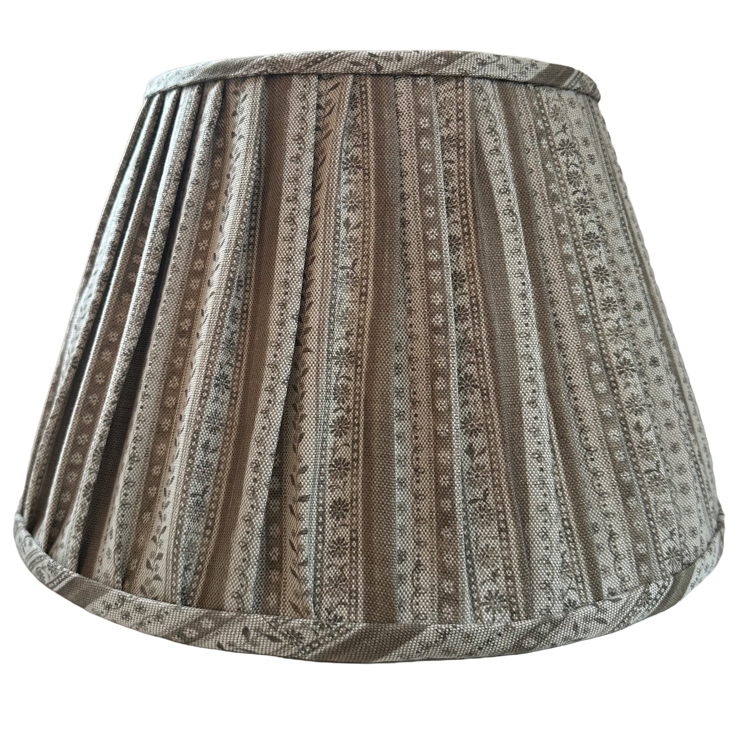 16" SOFT GATHERED LAMPSHADE ~ DAISY CHAIN CLAY