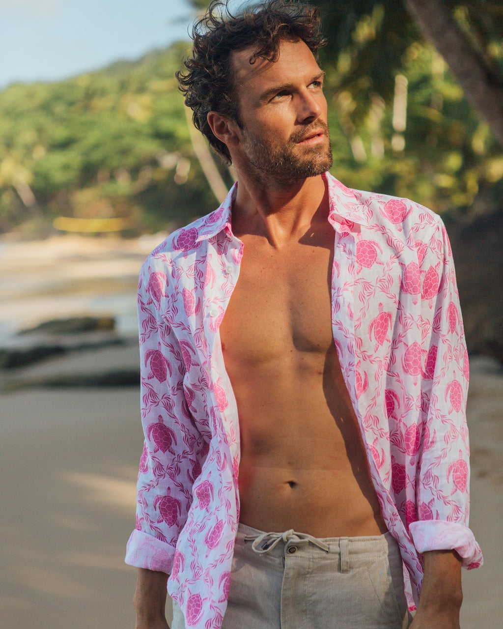 Linen Shirt TURTLE TRELLIS
