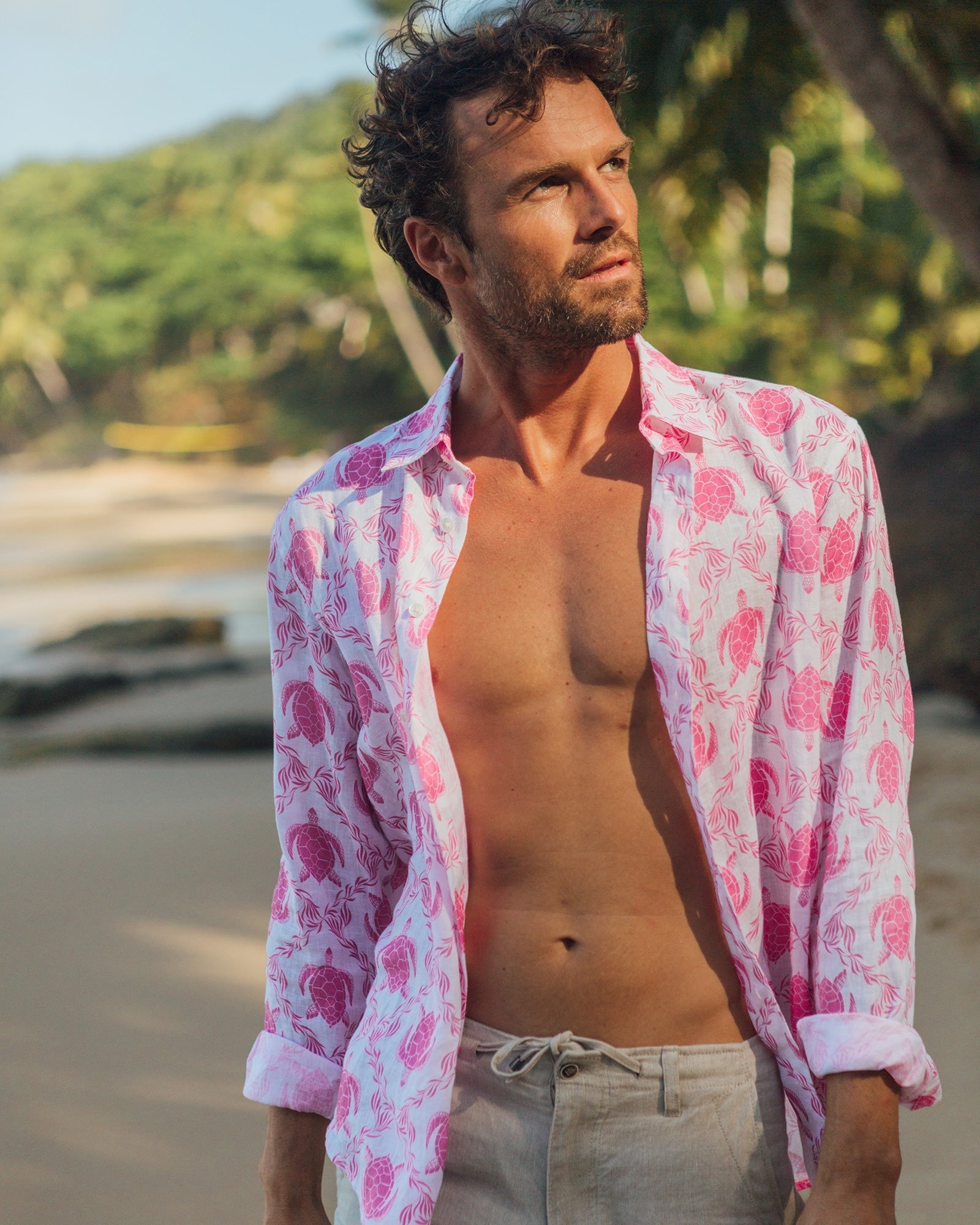 Linen Shirt TURTLE TRELLIS