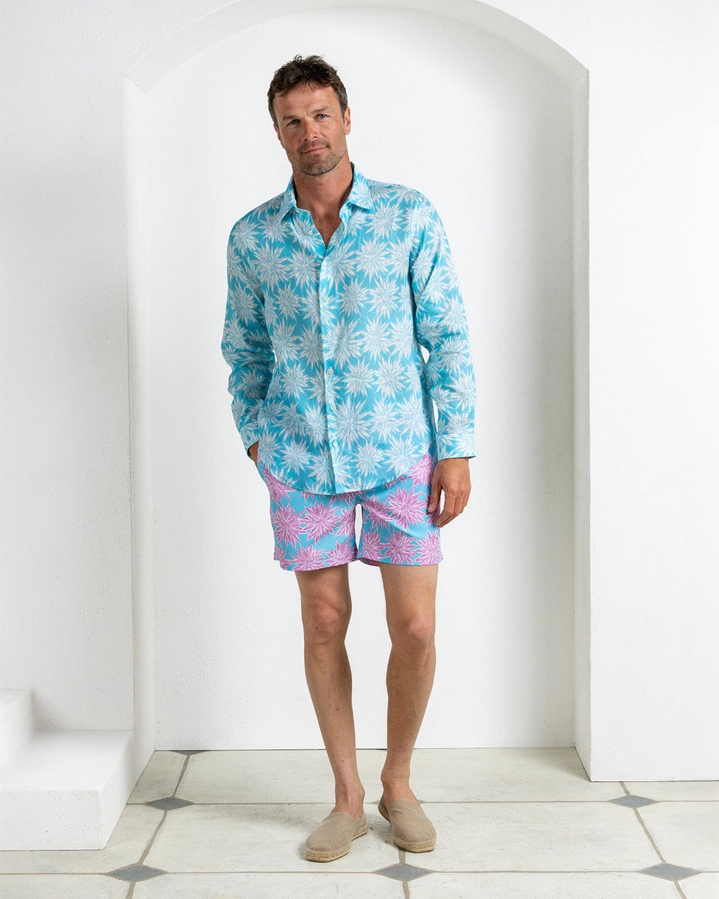 Mens Linen Shirt AGAVE